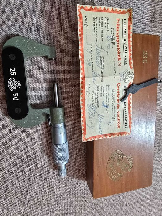 Micrometru Etalon Pierre Roch Indicating 25-50mm Switzerland