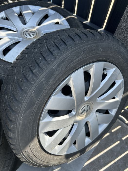 Jante tabla+capace VW 185/60/15 M+S  5*112