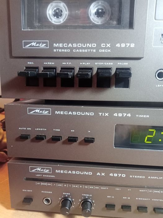Lot .Mecasound Metz .amplificator.casetofon dek și timer functionale