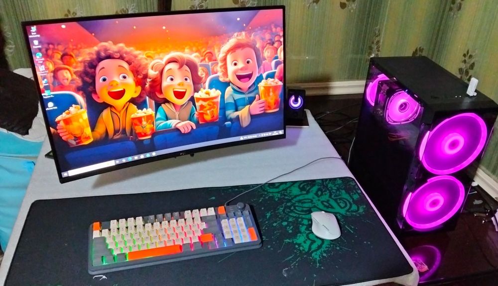 Gaming Pc 1660 Super Ozu 2x8 3200Mhz Manitor 27 Curved Pixel Ips M2