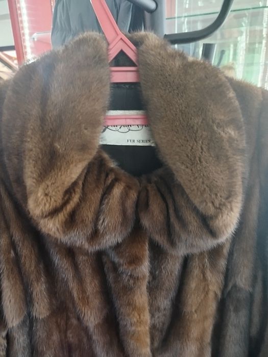 Норковая  длинная шуба