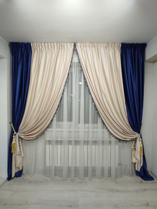 Новые Бархатные шторы с бахромой