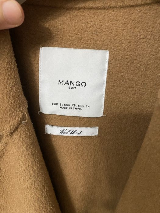 Mango пальто шерстенное