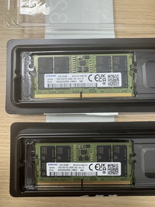 Оперативная память Samsung DDR5 2 планки по 16 ГБ 5600 Мгц (SODIMM)