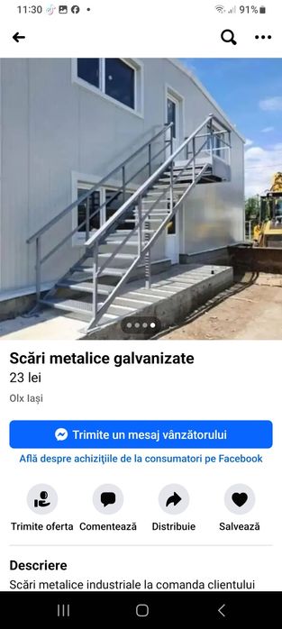 Scări metalice zincate