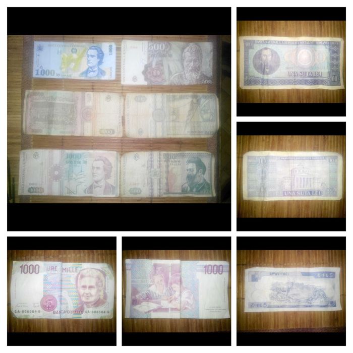 Bancnota Bancnote Moneda Monede Ban Bani vechi vintage romanesti si straine care circula inca sau iesite din circulatie
