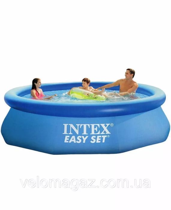 Intex Easy Set oila uchun shishiriladigan basseyn, 244x61 sm, yuqori s