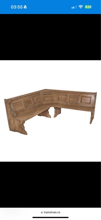 Masa lemn masiv cu coltar 165x110