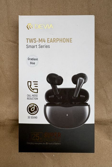 Безжични bluetooth слушалки Devia TWS-M4 Gradient blue