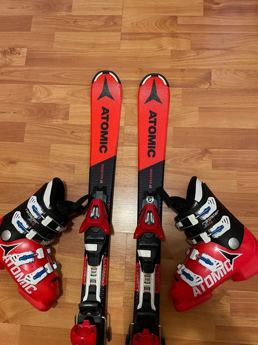 Schiuri copii 100 cm și 110 cm atomic rester j2 cu clăpari atomic set ...