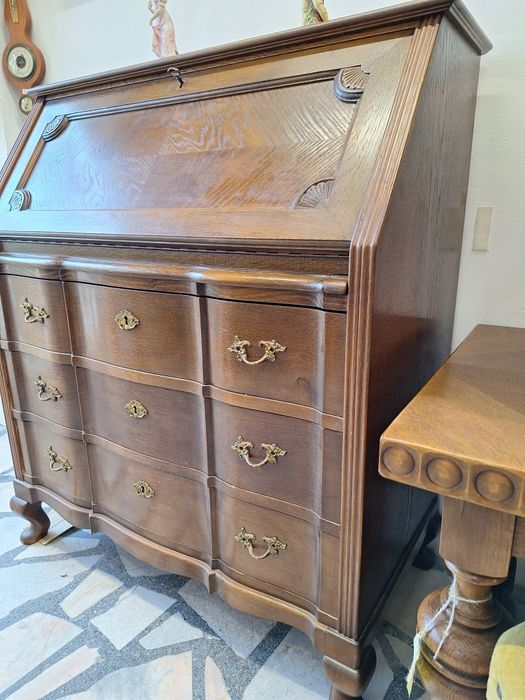 Винтидж писалище дъб масив