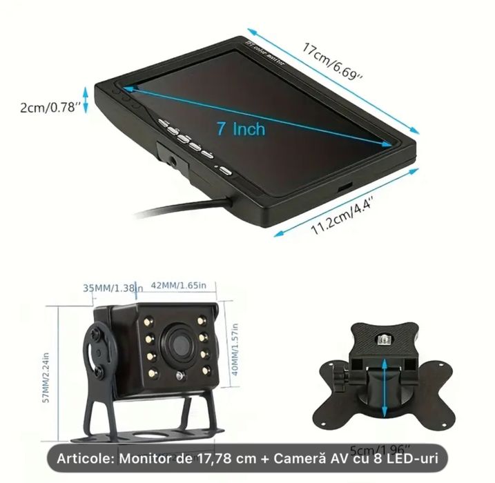 Camera marșarier ,monitor 7 inch