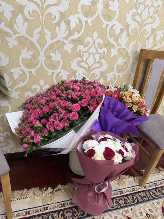 Цветы новые, 3 букета