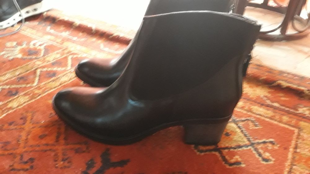 Botine  noi piele naturală Redfoot