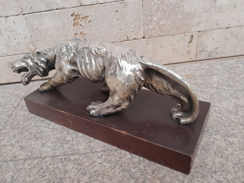 Statueta vintage din argint 800, lungime  37 cm