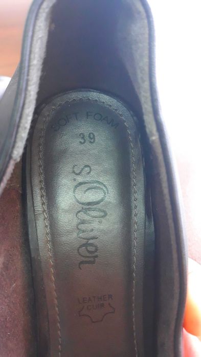 Класически дамски обувки s. Oliver от естествена кожа