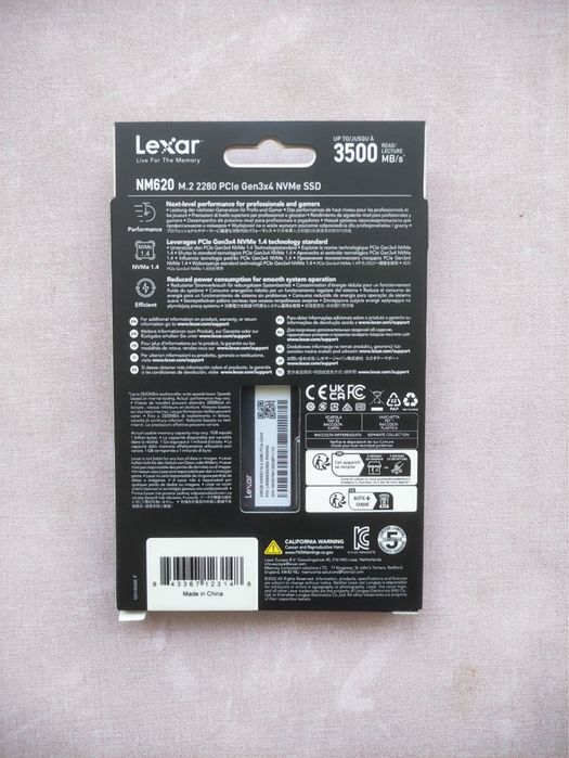 Lexar NM620 256 ГБ NVMe SSD M.2 2280