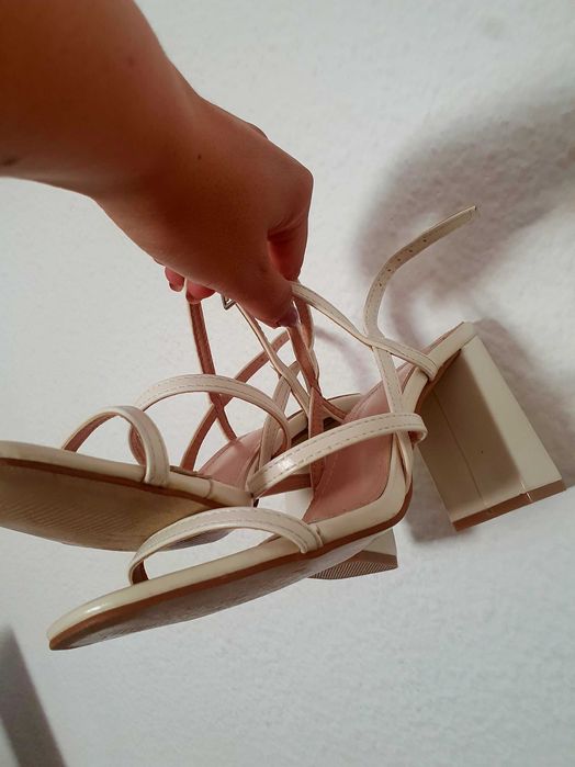 Vand sandale albe mireasa, 39