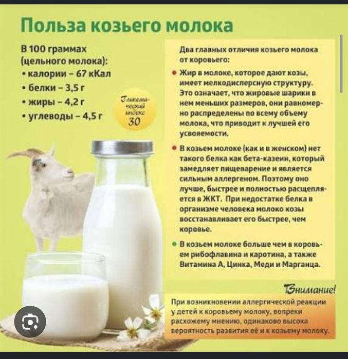 Молоко альписких коз