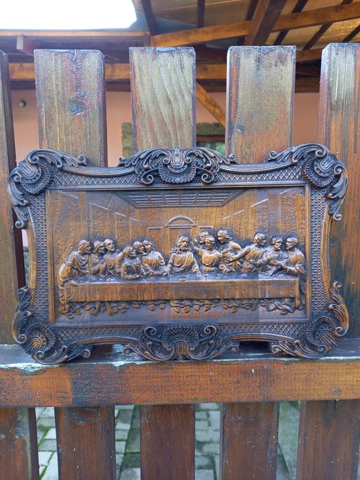 Cina cea de taina. Sculptura în lemn de cires