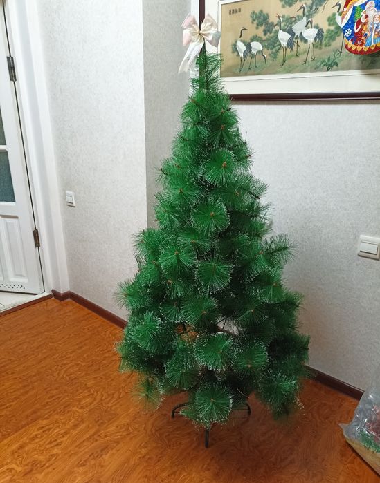Ёлка ёлочка новогодняя нарядная со всеми игрушками и гирляндами 150 см