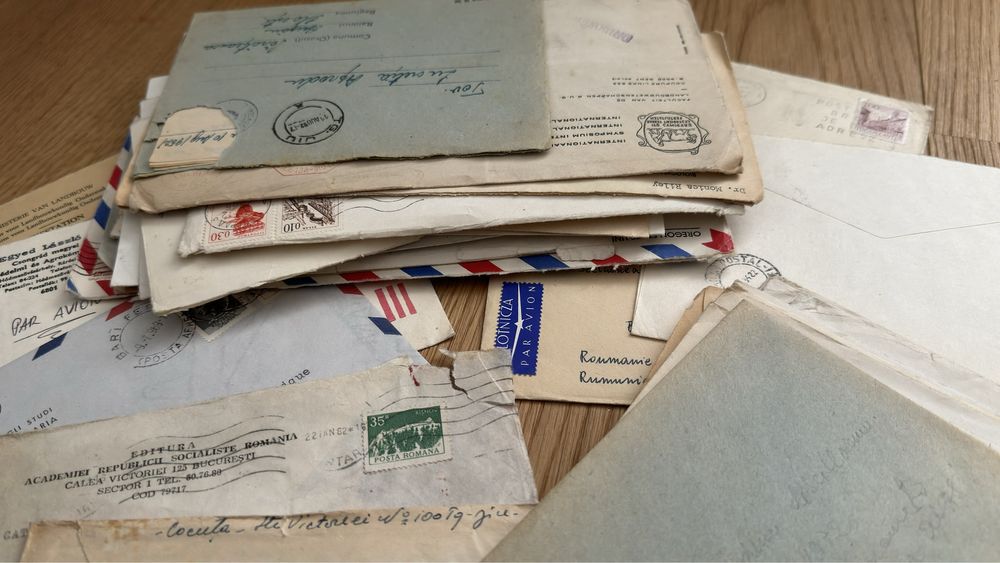 Scrisori vechi cu timbre - 50 plicuri, perioada comunista