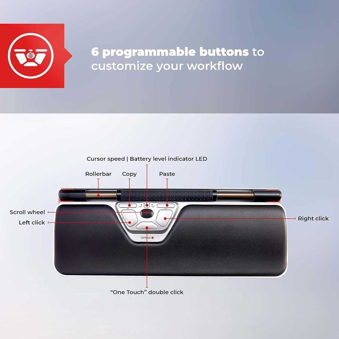 Mouse ergonomic Contour RollerMouse Red Plus Wireless Bluetooth