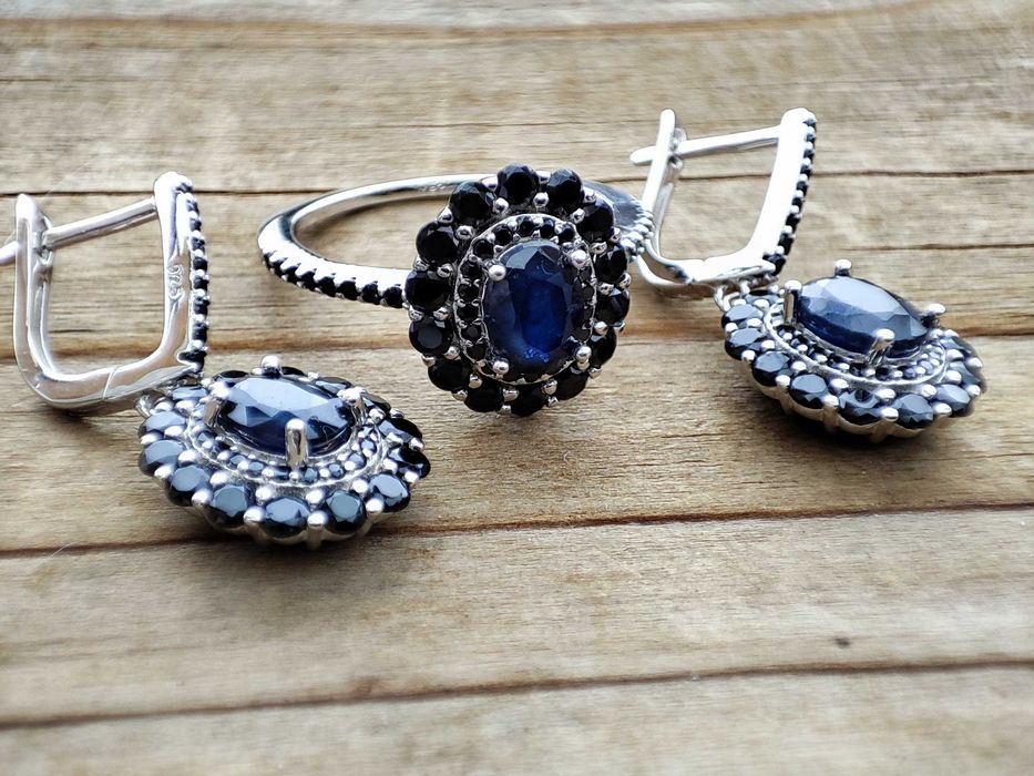 925 Inel Argint Cu Safir Masura 16.5