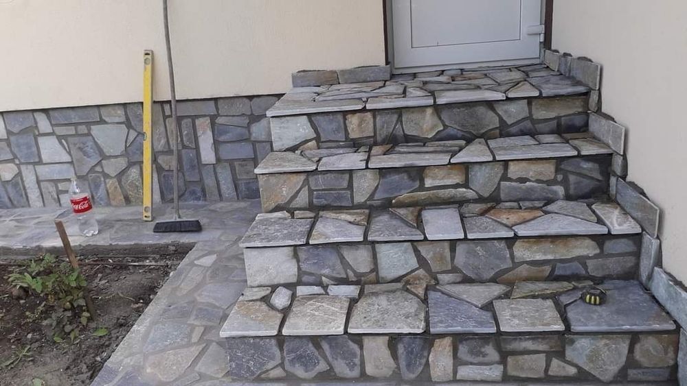 Piatra naturala de munte de Grecia 100%. Lucrez în toată Țara