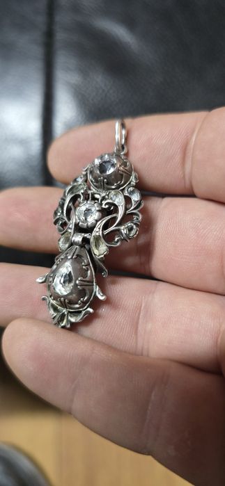 Pandant argint diamante