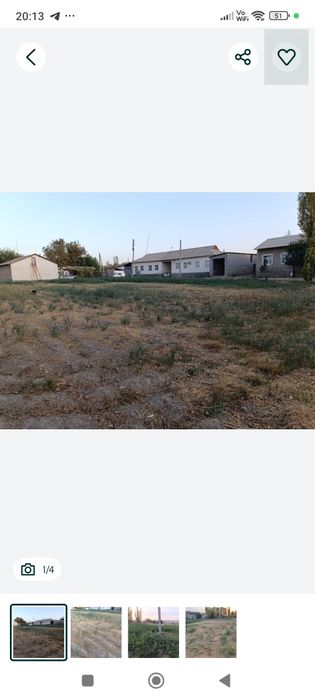 Uy qurishga ushastka urtasaroydan4km ishkarida