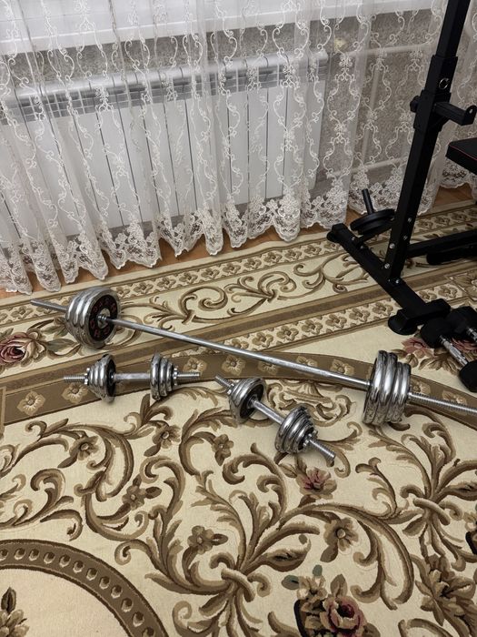 Штанга с гантелями