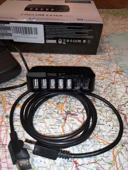 ПРОМО! D-Link hub 7 USB 2.0 powered с захранване