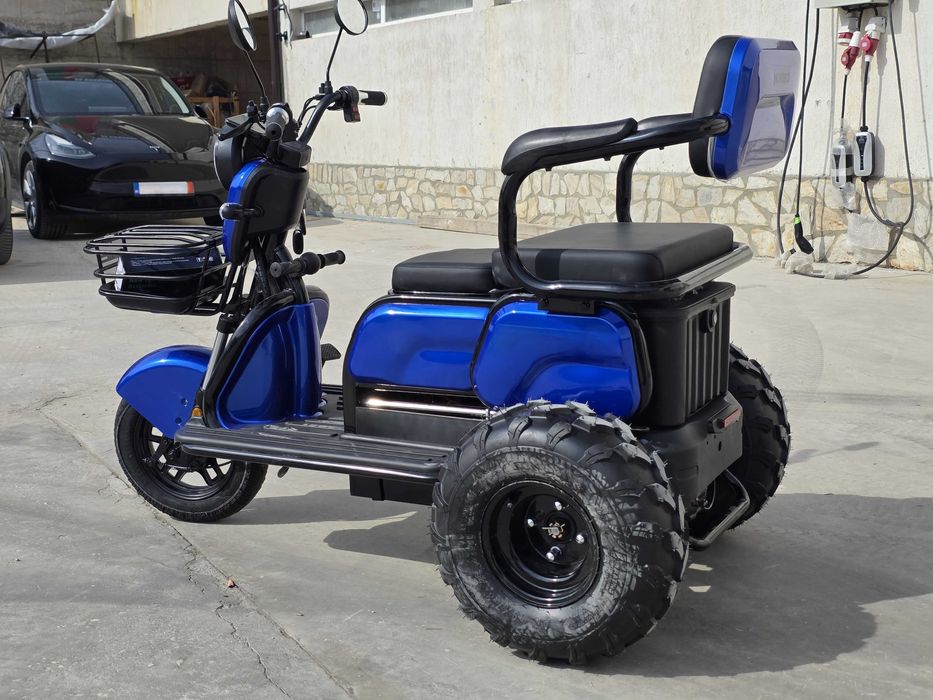 Triciclu electric FARA PERMIS 2 locuri | 1000w Livrare acasa, Garantie