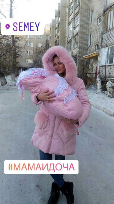 Зимний конверт на выписку