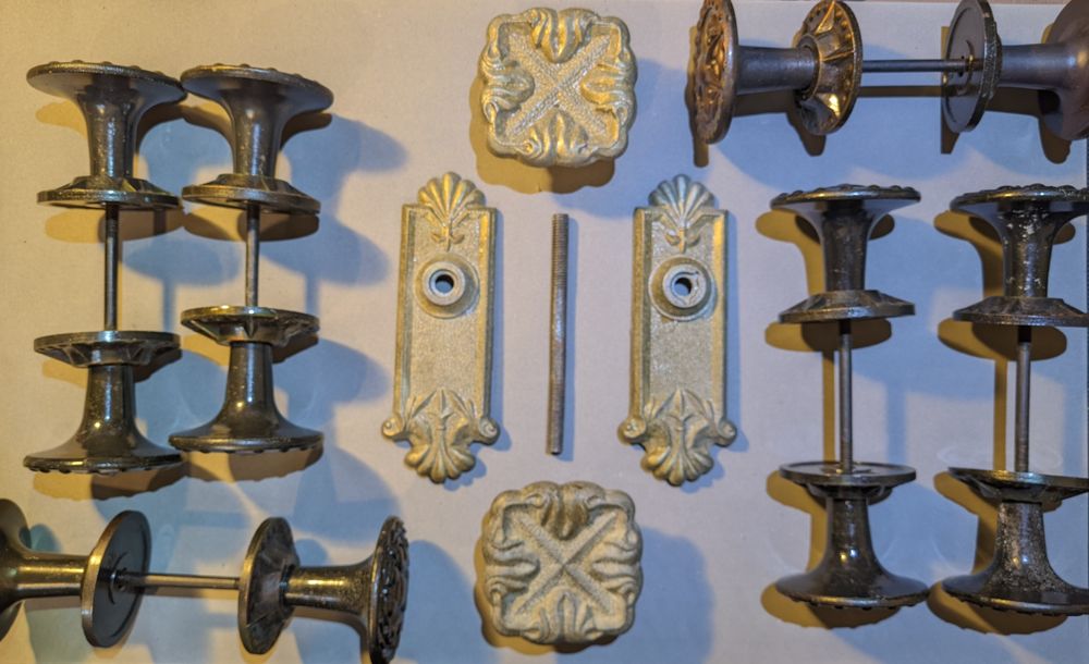 Дверные ручки СССР, силуминовые литые