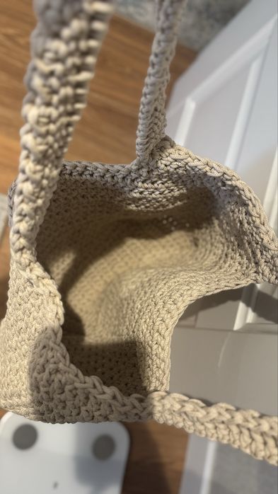 Шоппер вязанный ручная работа
