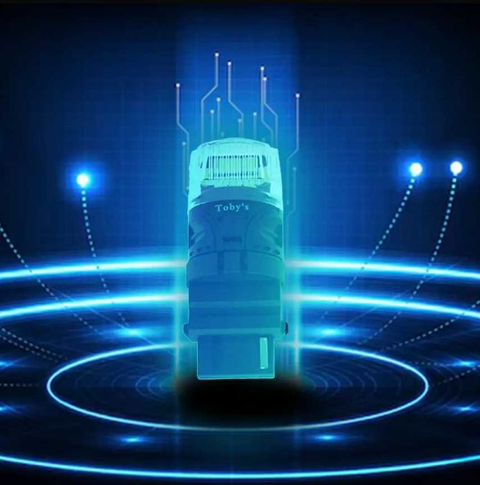 Комплект LED крушки T20, 21W, 16 SMD с една светлина.