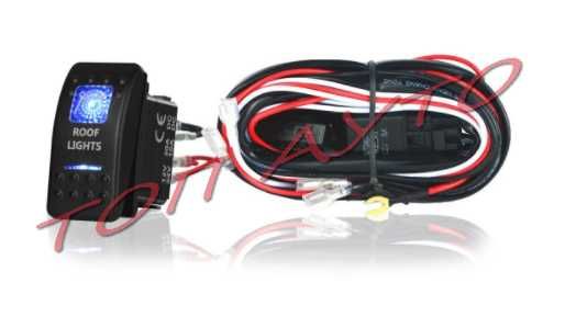 Oкабеляване Лед Барове Халогени 3.5м Бутон Вграждане Предпазител Реле