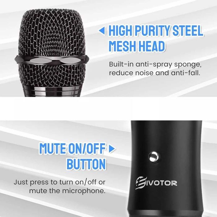 EIVOTOR K380Q кондензаторен микрофон, USB Plug & Play