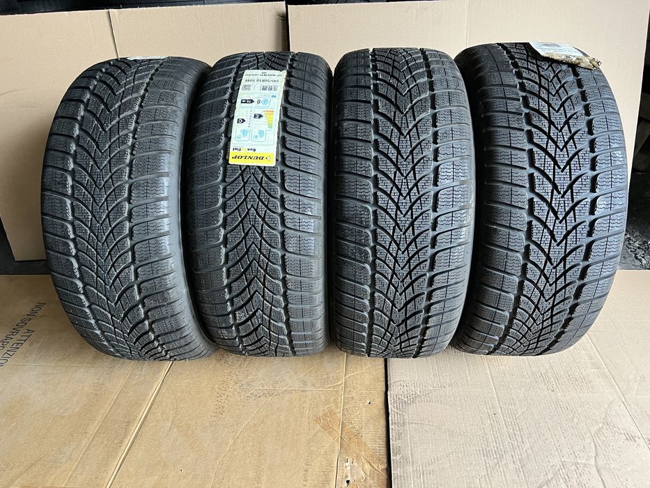 Jante NOI originale Mercedes S classe 18 inch’ + anvelope iarna nefolosite  245/50/18 , Dunlop , 8 mm !