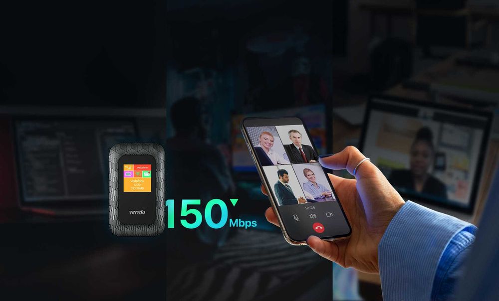 Tenda 4G185, преносим мобилен рутер, 2100 mAh батерия