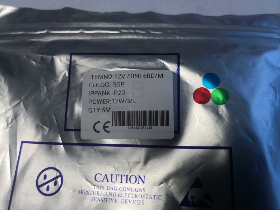 Banda led rgb multicolor 5 m la 12 V