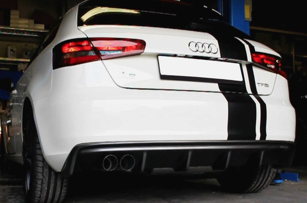 Difuzor bara spate fusta spoiler lip AUDI A3 8V pentru bara standard