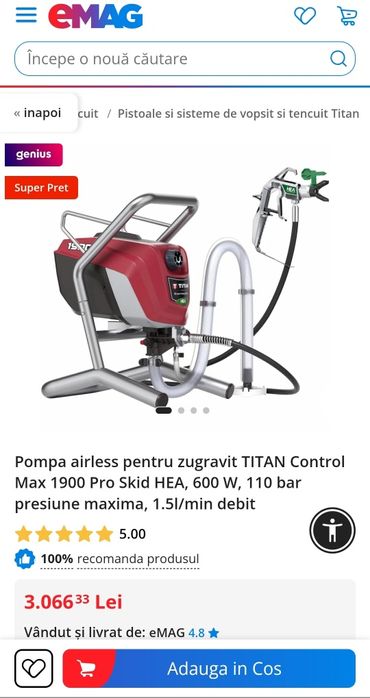 Pompă de văruit, nouă