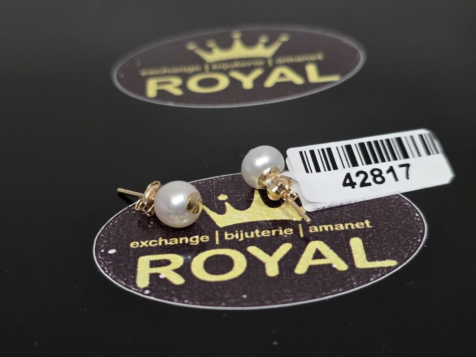 Bijuteria Royal:cercei aur 14k/0.99 gr