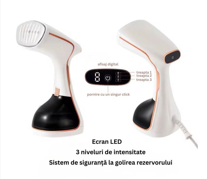 Steamer vertical Das Schaf™, 1780 W, incalzire rapida 20 sec, 3 trepte de putere, rezervor 320ml, touchscreen