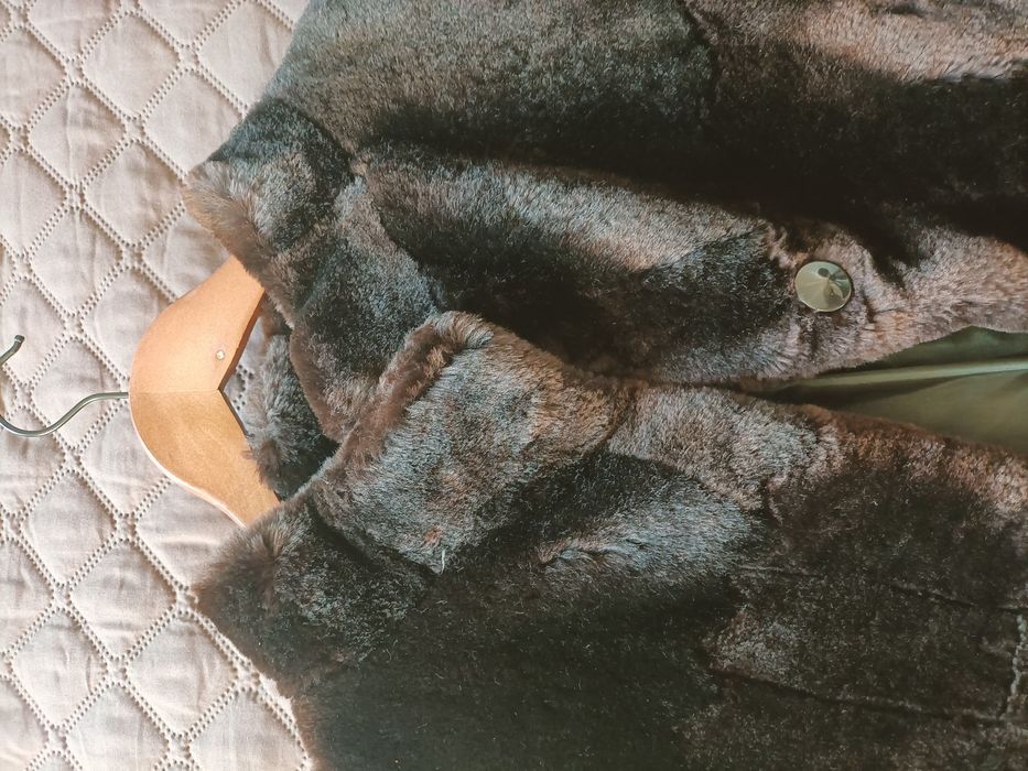 Haină maro de blană, damă XXL