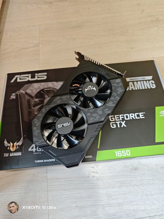 ASUS TUF GTX 1650 4GB GDDR6 - Перфектна, в гаранция!