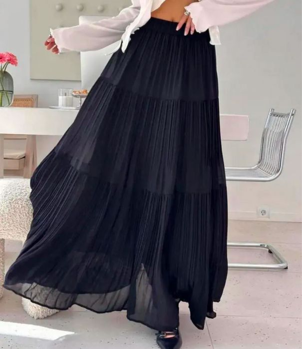 Юбка длинная на резине